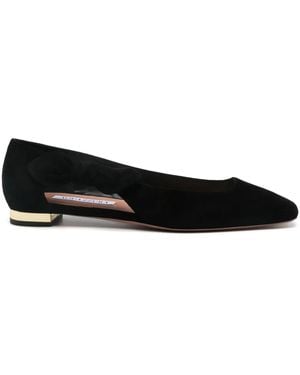 Aquazzura Very Bow Tie フラットシューズ - ブラック
