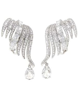 Swarovski Pendientes Vienna Con Detalles De Cristales - Blanco