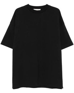Fear Of God Logo-Embroidered T-Shirt - Black