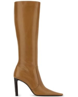 Saint Laurent Jerome Leather Boots - Brown