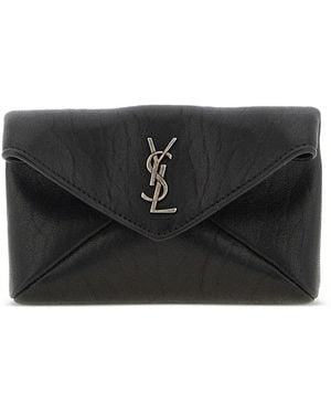 Saint Laurent カサンドラ クラッチバッグ S - ブラック