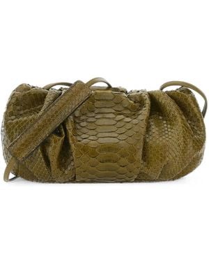 Biaggini Geraffte Pillow Clutch - Grün