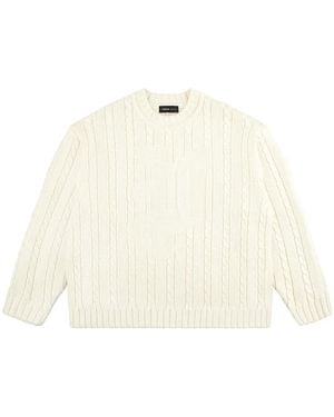 Purple Brand Gothic P Jumper - White