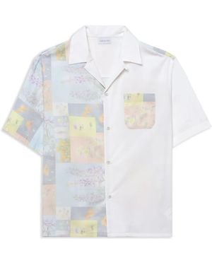 John Elliott Floral-Print Short-Sleeve Shirt - White