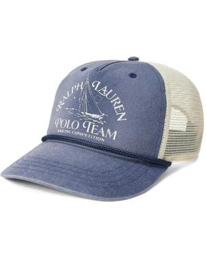 Polo Ralph Lauren Mesh-Panelled Trucker Cap - Blue