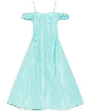 Saiid Kobeisy Midi Taffeta Dress - Blue