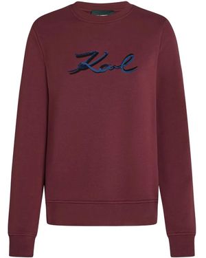KARL LAGERFELD Sequin-Embellished Sweatshirt - Red
