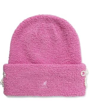 Kangol Pearl-Bow Beanie Hat - Pink