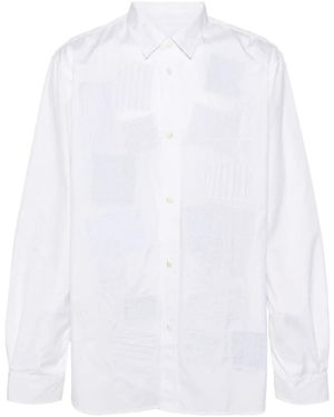 Junya Watanabe Patchwork-Detail Cotton Shirt - White
