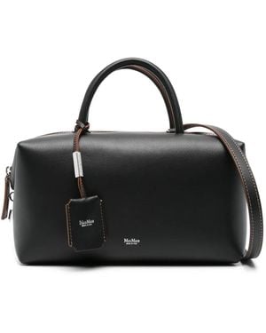 Max Mara Leren Shopper - Zwart