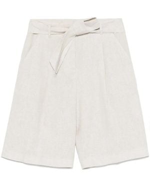 Eleventy Glittered Shorts - White