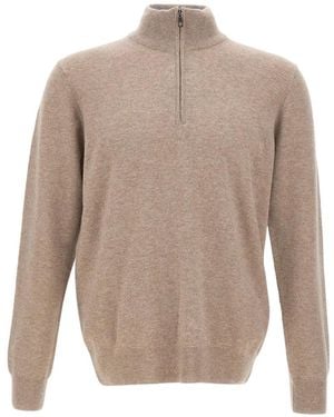 Della Ciana Pull À Col Zippé - White