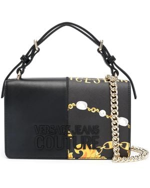 Versace Jeans Couture Chain Couture-Print Tote Bag - Black