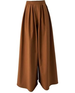 Carolina Herrera ワイドパンツ - ブラウン