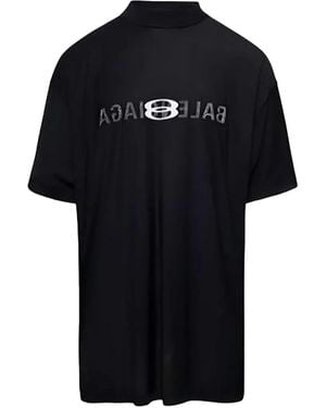 Balenciaga Logo Oversized T-Shirt - Black
