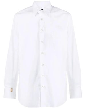 Billionaire Slim-Cut Poplin Shirt - White