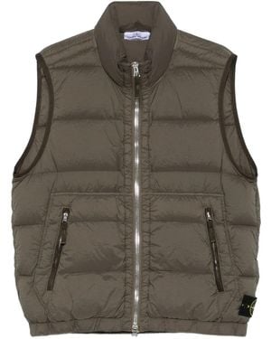 Stone Island キルティング ベスト - ブラウン
