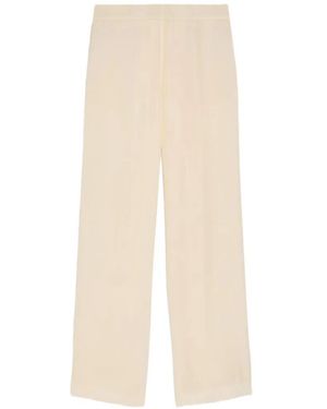 Momoní Elasticated Wide-Leg Trousers - White