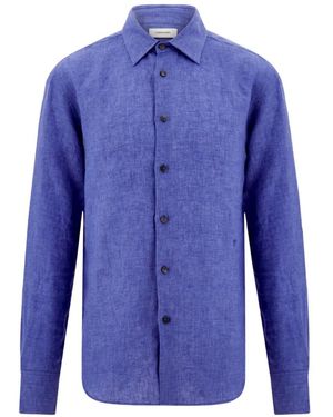 Ferragamo Linen Shirt - Blue