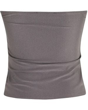 Coperni Multi-Buckle Strapless Top - Gray