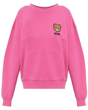 Moschino Teddy Bear-Patch Sweatshirt - Pink