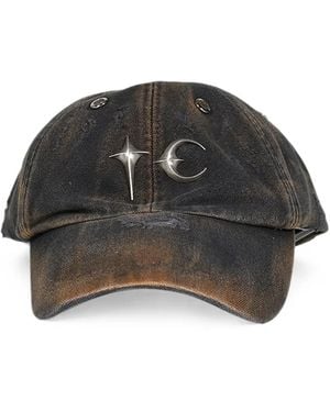 THUG CLUB Washed Distressed Cap - Black