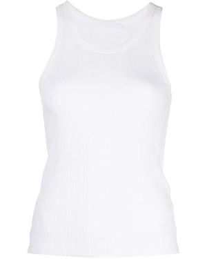 Helmut Lang Scoop-Neck Sleeveless Top - White