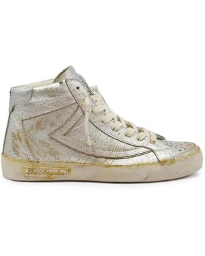 HTC Vipers High-Top-Sneakers Im Distressed-Look - Weiß