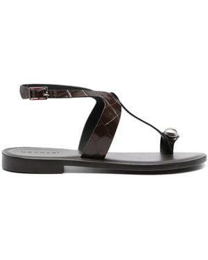 DONNARì Toe-Ring T-Strap Sandals - Brown