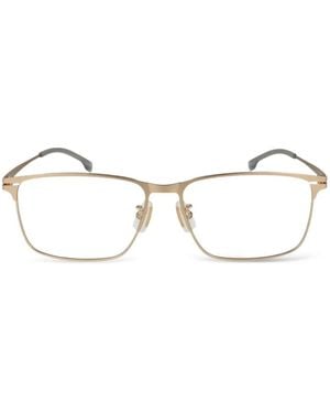 BOSS Rectangle-Frame Glasses - Natural