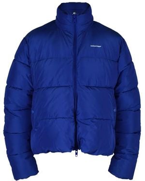 Balenciaga Quilted Logo Jacket - Blue