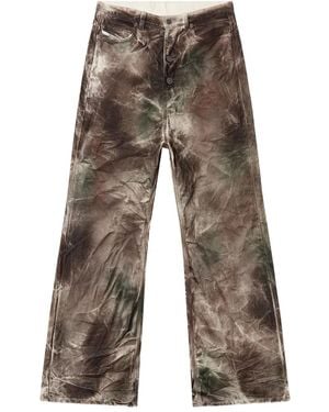 DIESEL X Thug Club ハイウエスト ストレートパンツ - ブラウン