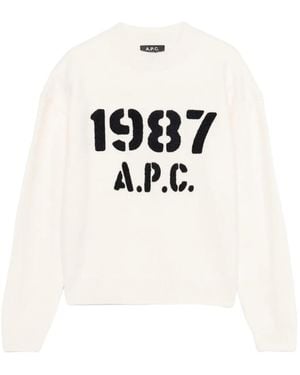 A.P.C. 1987 Logo Jumper - ホワイト