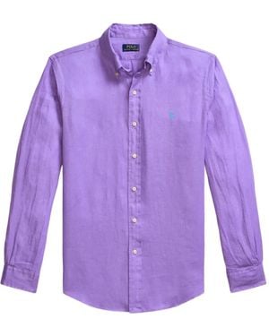 Polo Ralph Lauren Linnen Overhemd - Paars