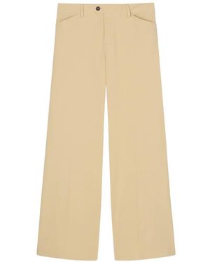 Closed Flye Flap-Pocket Trousers - White