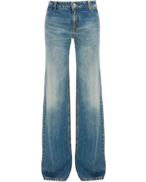 Victoria Beckham Low-Rise Straight-Leg Jeans - Blue