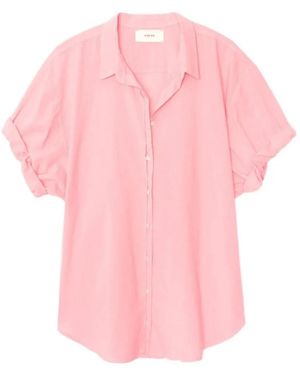 Xirena Channing Blouse Met Korte Mouwen - Roze
