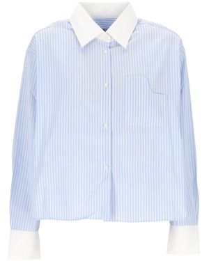 CUANTICO Top Con Cuello A Rayas - Azul