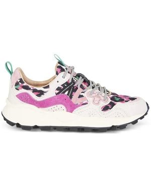 Flower Mountain Yamano 3 Leopard-Print Trainers - Pink