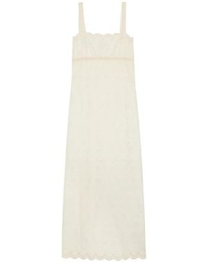 SOLAQUA Milla Broderie-Anglaise Scalloped Maxi Dress - White