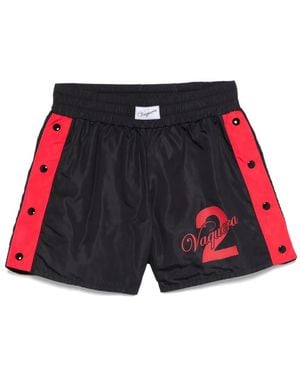 VAQUERA Snap-Buttons Shorts - Red