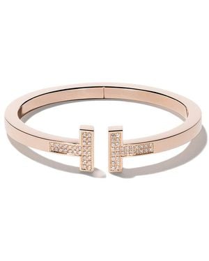 Tiffany & Co. 18kt Rose Gold Tiffany T Square Diamond Cuff - Metallic