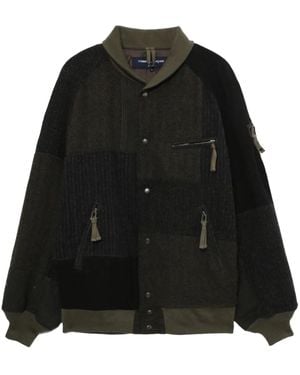 Comme des Garçons Patchwork Multiple-Pocket Bomber Jacket - Black
