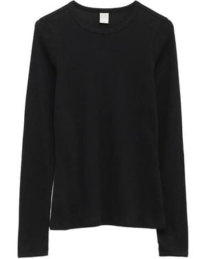 Flore Flore Long-sleeve cotton T-shirt - Negro