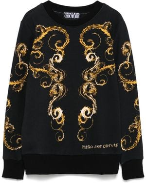 Versace Jeans Couture Barocco-Print Sweatshirt - Black