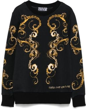 Versace Jeans Couture Barocco-Print Sweatshirt - Black