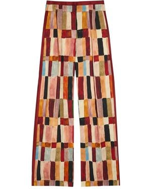 ALÉMAIS Marjorelle Printed Pants - Red