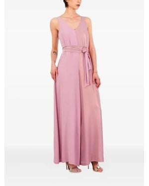 LE_RJTANGE® Two-Tone Belted Jumpsuit - Pink