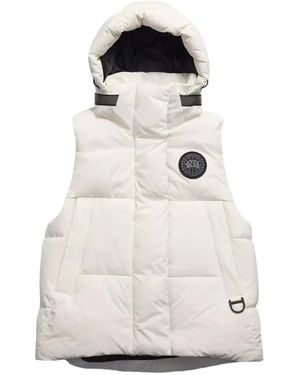 Canada Goose Hooded Padded Waistcoat - White
