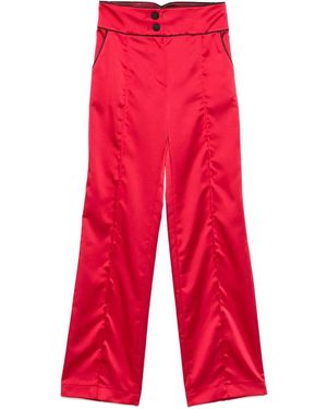 MITILIANE COUTURE Piped-Trim Pants - Red